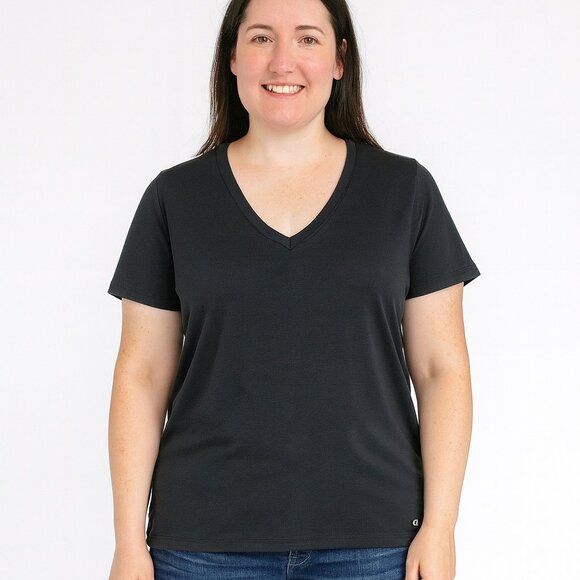 NWT Gap Fit Solid Black T-Shirt Size Large - Picture 1 of 6